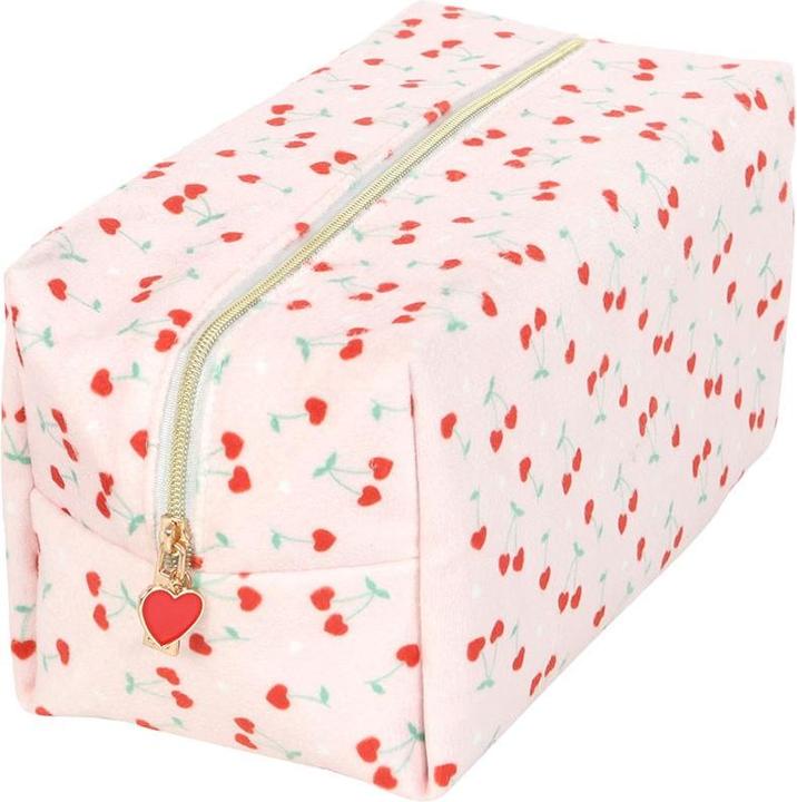 Actual product image Something Different Heart Cherry Toiletry Bag