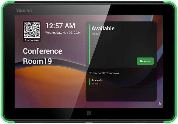 Yealink RoomPanel E2, Black 8" room (1280 x 800 pixels, 8")
