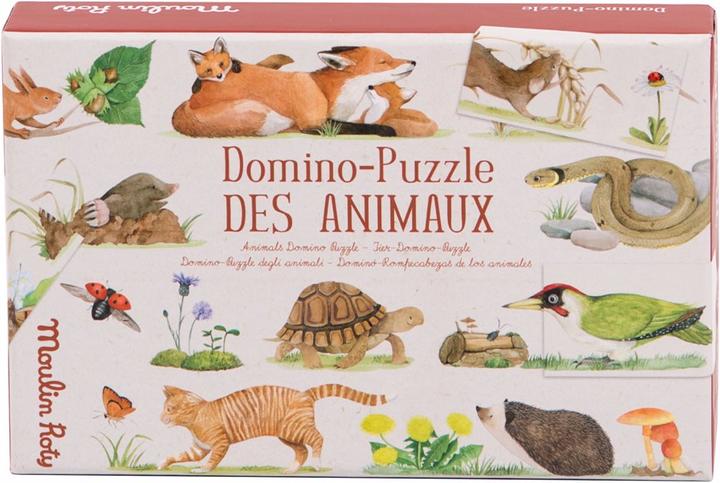 Produktbild Moulin Roty Domino-Puzzle Tiere Le Jardin du Moulin (Deutsch, Französisch, Italienisch, Englisch)