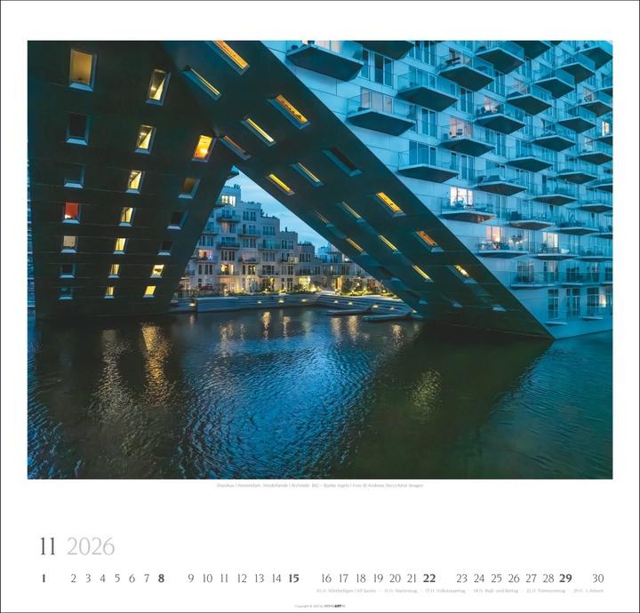 Produktbild Moderne Architektur Kalender 2026 (48 x 46 cm, Deutsch, Englisch)