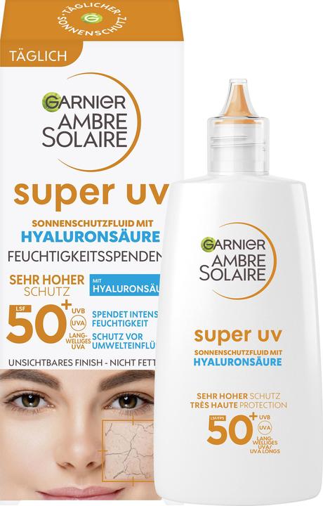 Actual product image Garnier Ambre Solaire Sensitive expert+ Anti-Oxidative Super UV (Sun cream face, SPF 50+, 40 ml, 150 g)
