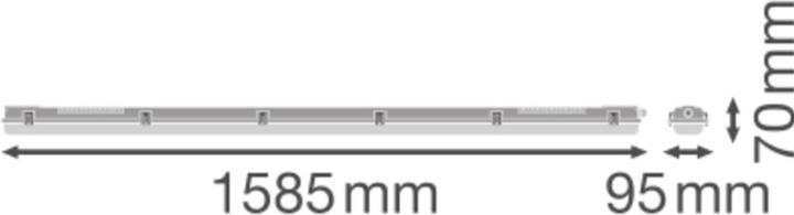 Immagine prodotto Ledvance DAMP PROOF 150cm apparecchio a prova di umidità 2 volte IP65 G13 T8 4099854118210 (G13)