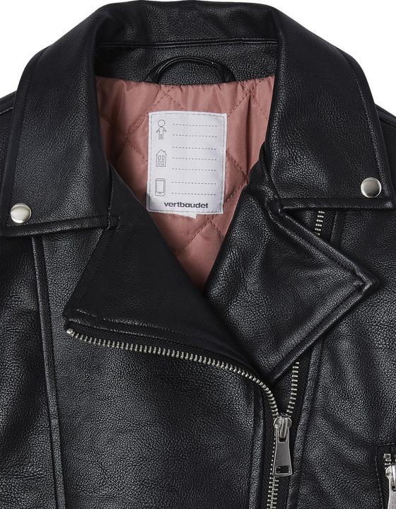 Actual product image Vertbaudet Girls' biker jacket made from faux leather with recycled polyester (110)