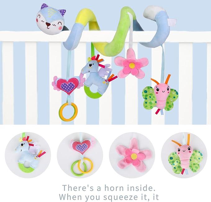 Produktbild Activity Board Baby Bett Spirale Spielzeug, Plüsch Aktivität Hanging Cradel Spielzeug, Baby Autositz Spielzeug