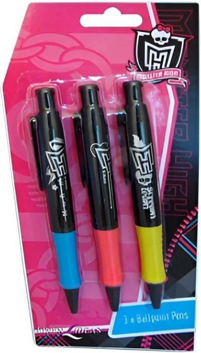 Actual product image Monster High Ballpoint Pen (Pack of 3) (Colored, 3 x)