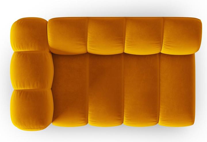 Actual product image Micadoni Velvet Left Modular Sofa, "Lupine", 2 Seats, 145x95x70Made in Europe (2 person sofa, 3-seater, 4-seater)