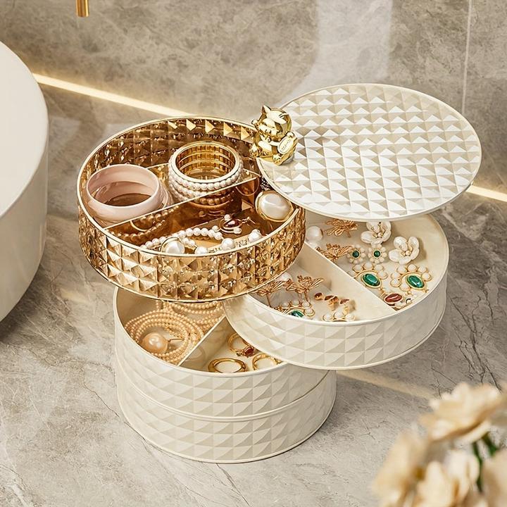 Actual product image Only-Bags.Store Multi-layered storage box with large capacity for jewellery and cosmetics, dustproof