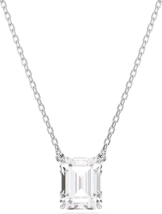 Swarovski Stilla Halskette Oktagon Schliff Weiss (Swarovski Metall, 40 cm)