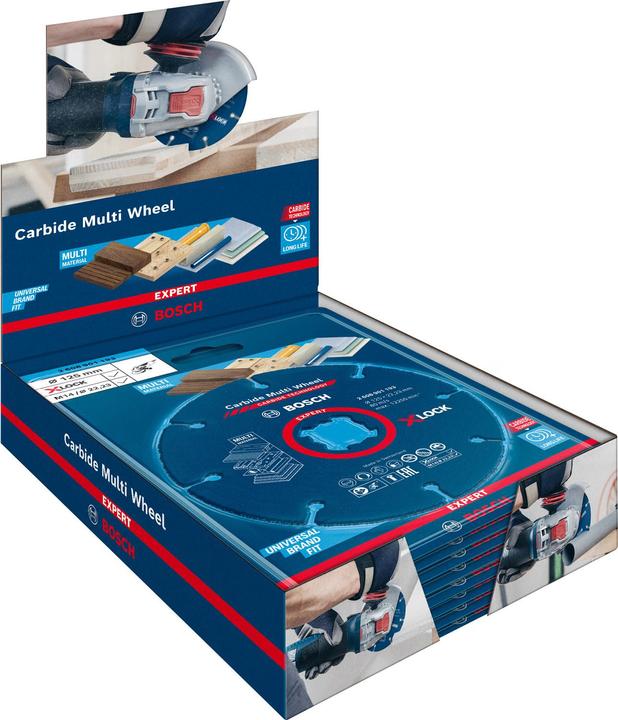 Immagine prodotto Bosch Professional Zubehör Dischi da taglio EXPERT Carbide Multi Wheel X-LOCK, 125 mm, 22,23 mm, 10 pezzi.