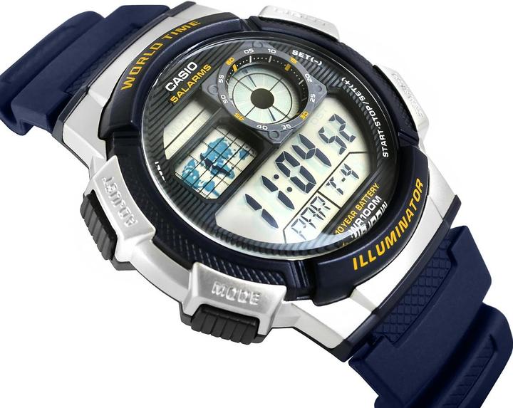 Image du produit Casio Mod. WORLD TIME ILLUMINATOR - 5 alarmes, 10 Year battery (Montre de sport, 43 mm)