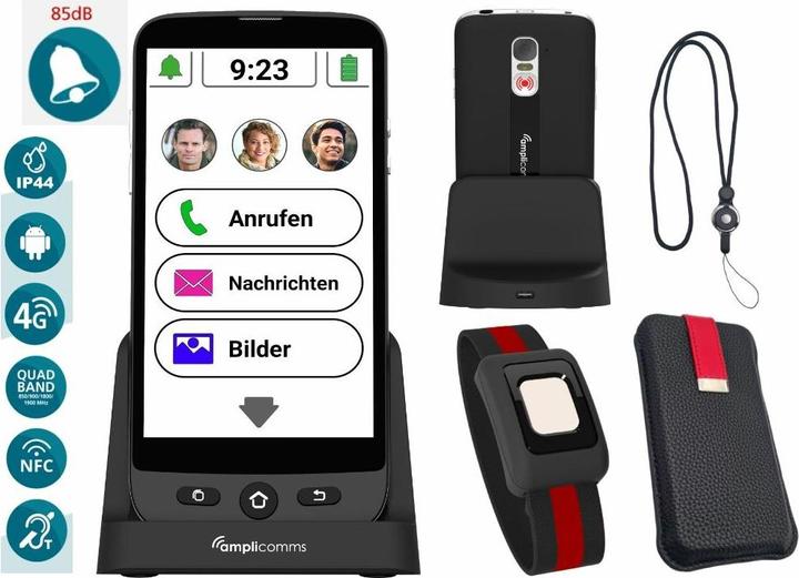 Produktbild amplicom amplicomms M510-C (CG2) Senioren-Smartphone Bundle (4G)