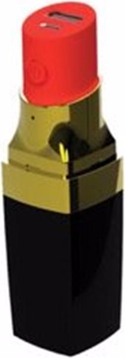 Produktbild Benjamins Lipstick Powerbank Schwarz/Rot (2600 mAh)