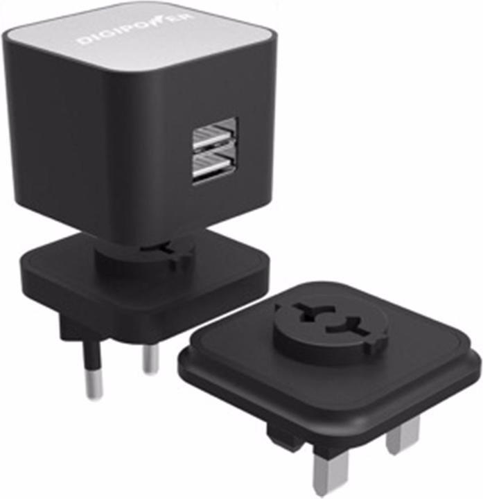 Actual product image DigiPower Dual USB Charger Black (16 W)