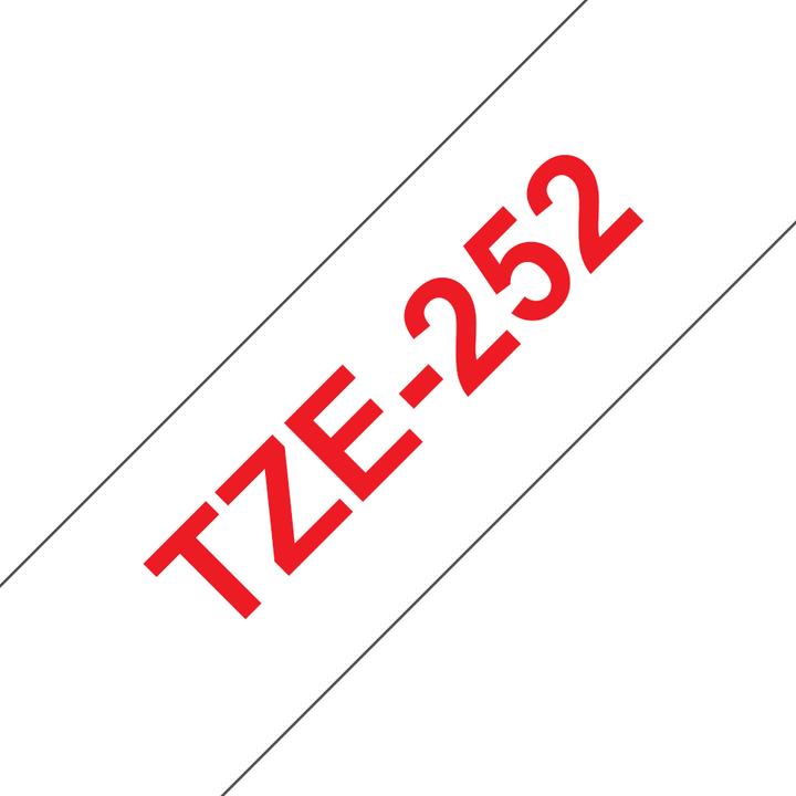 Produktbild Brother Tze-252 (2.40 cm, Rot, Weiss)