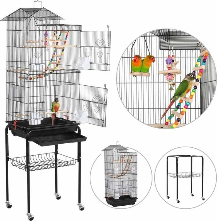 Jamb Vogelkäfig mit Spielzeug