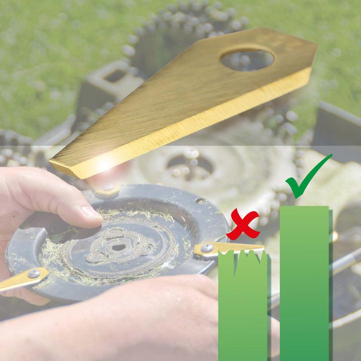 Image du produit Wiltec Rasenroboter Messer Set Titan 49x19mm 18 Stück Mähroboter Rasenmäher (Tondeuse automatique, Lawn mower blades + replacement blades garden machinery)