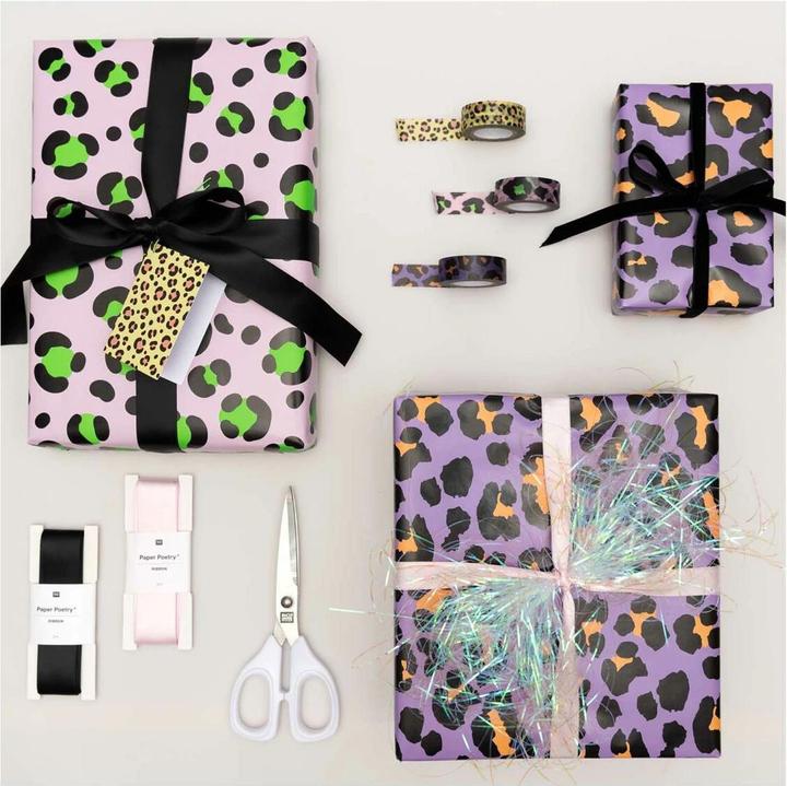Produktbild Rico Design Geschenkpapier Leo 70 x 3 m, Violett/Orange (Geschenkpapier, 1 x)