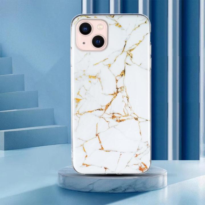 Immagine prodotto Cover-Discount iPhone 15 Plus - Custodia in gomma siliconica Marmo Bianco (Apple iPhone 15 Plus)