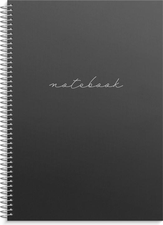 Burde Notebook A4 black (A4, Harter Einband)
