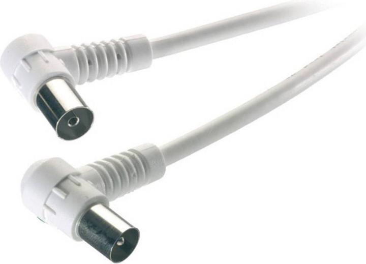 Vivanco Coax angle plug on coax angle coupling (90 dB, Antenna cable)
