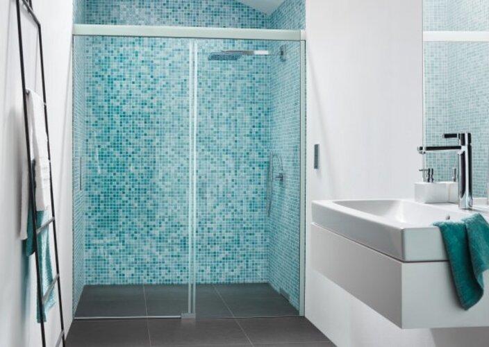 Koralle S600Plus Porte coulissante dans niche DSN2 170 R, élément fixe à droite, 1700mm (106.20 cm, 208.80 cm, 25.20 cm)