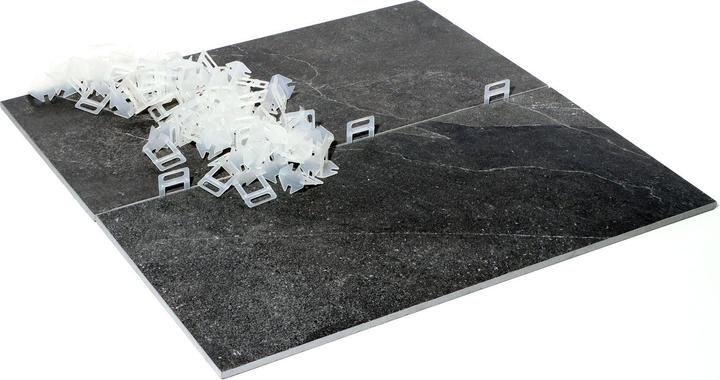 Actual product image XPOtool Tile Levelling System Set with 500 Pull Tabs 1.5mm & 1 Pair of Levelling Pliers, Laying Aid