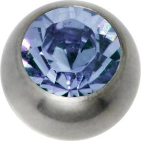 Bijouteria 1.2mm Titan Piercingteil (Swarovski Kristall, Titan)