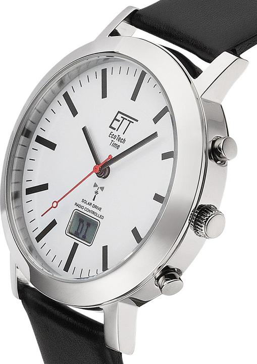 Produktbild ETT EGS-11577-11L Herrenuhr Solar Funkuhr 41mm 5ATM (Funkuhr, Analoguhr, Digitaluhr, 41 mm)
