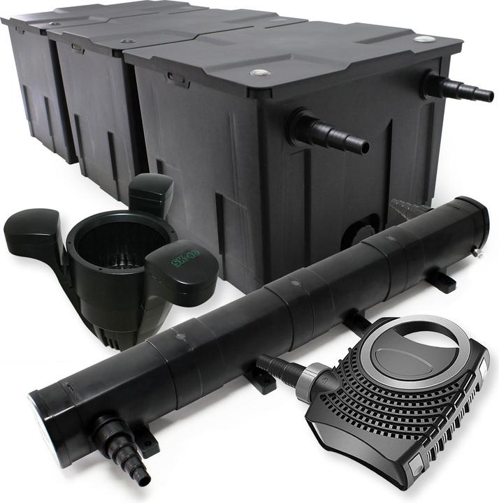 Actual product image Wiltec Set: Bio Pond Filter 90000l 72W UVC Clarifier 80W Pond Pump Skimmer SK-40