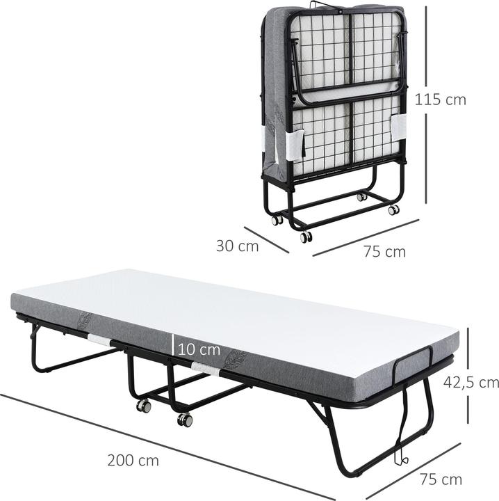 Image du produit Jamb Lit pliant avec matelas (80 x 200 cm)