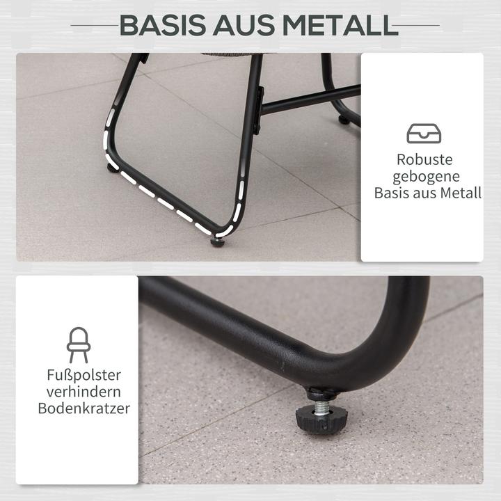 Image du produit Outsunny Ensemble de fauteuils en rotin avec repose-pieds
