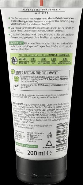 Produktbild dm alverde MEN Duschgel Active Nature 3 in 1 (200 ml)