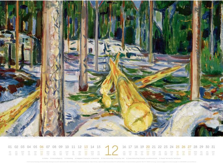 Produktbild Kunstwerk Wald Kalender 2026 (54 x 42 cm, Harter Einband, Deutsch, Französisch, Englisch)