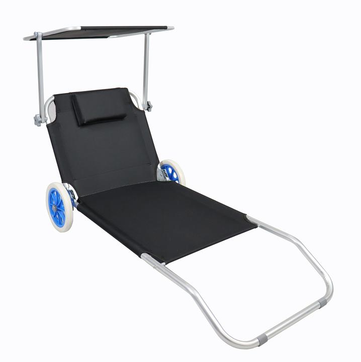 Immagine prodotto VCM Lettino con ruote e tettuccio parasole (165 cm)