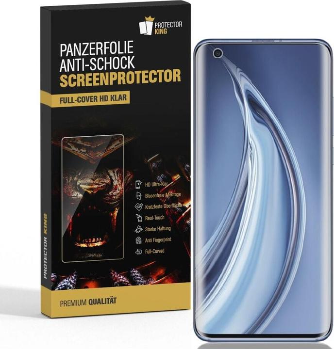 Produktbild Protectorking 2x Panzerfolie Anti-Shock Full Cover HD Klar (2 Stück, Xiaomi Mi 10 Pro)