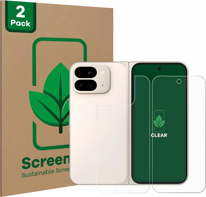Actual product image ScreenLeaf Protective film sustainable screen protector screen protector film clear transparent (2 Piece, Google Pixel 9 Pro Fold)