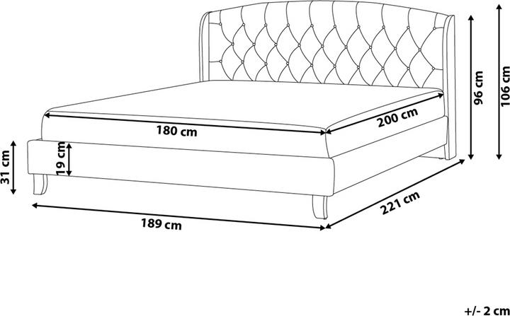 Actual product image Beliani Bordeaux (180 x 200 cm)