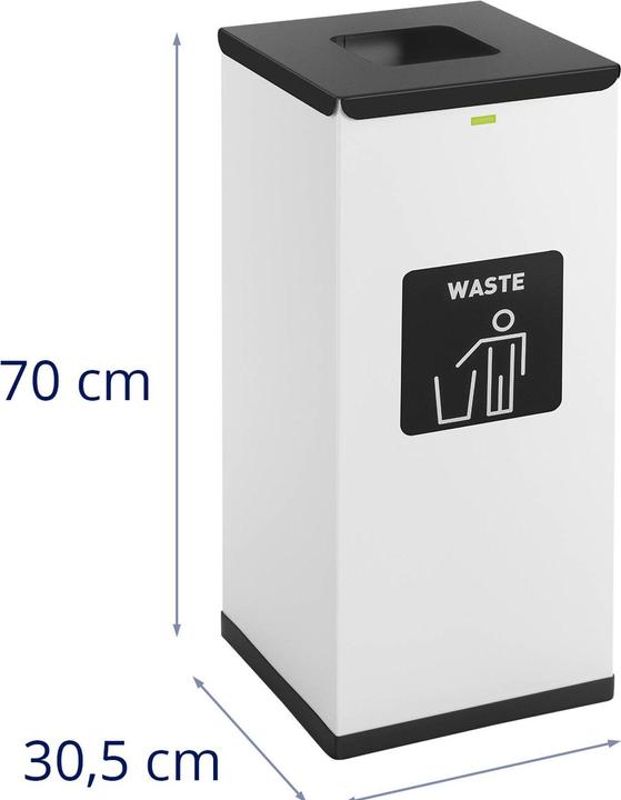 Produktbild Ulsonix Mülleimer Abfalleimer Küche Mülltrenner Deckel Bio Label 60 Liter Recycling (60 l)