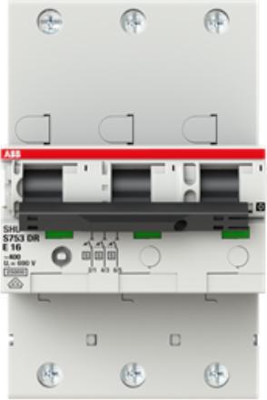 Produktbild ABB S753DR-E50 sel. Haupt-LS (SHU) E-Char.,25kA,50A,3P S753DR-E50