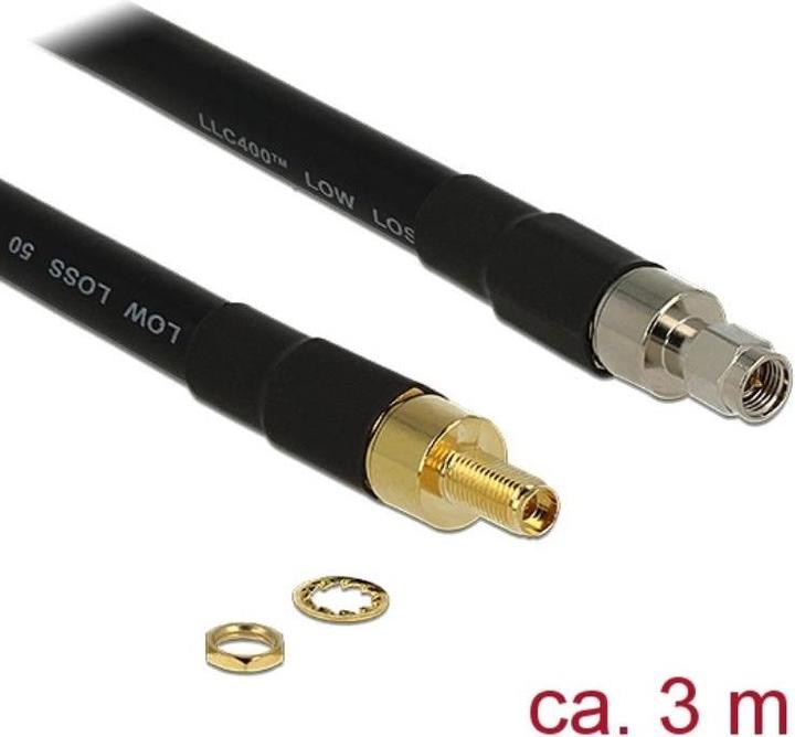 Produktbild Delock GSM/UMTS/LTE Verlängerungskabel, 3m (0.22 dB, Antennenkabel)