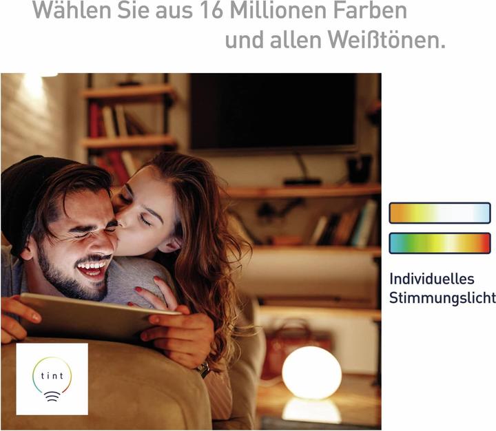 Image du produit Müller Licht tint LED lampe bougie dimmable E14/6W(40W) 470 lm 1800- 6500 K blanc chaud- blanc lumière du jour + (E14, 4.90 W, 470 lm, 1 x, F)