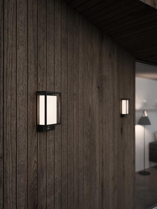 Produktbild Nordlux Nestor, Wandleuchte, Sens., Schwarz (450 lm, IP44)