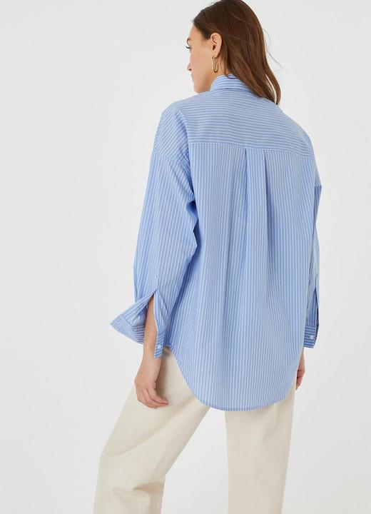 Produktbild La Redoute Collections Weite Bluse mit langen Ärmeln und Streifenmuster (38)