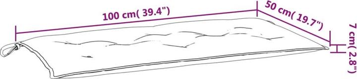 Actual product image VidaXL Garden bench cushion O x ford fabric (120 x 50 x 7 cm)