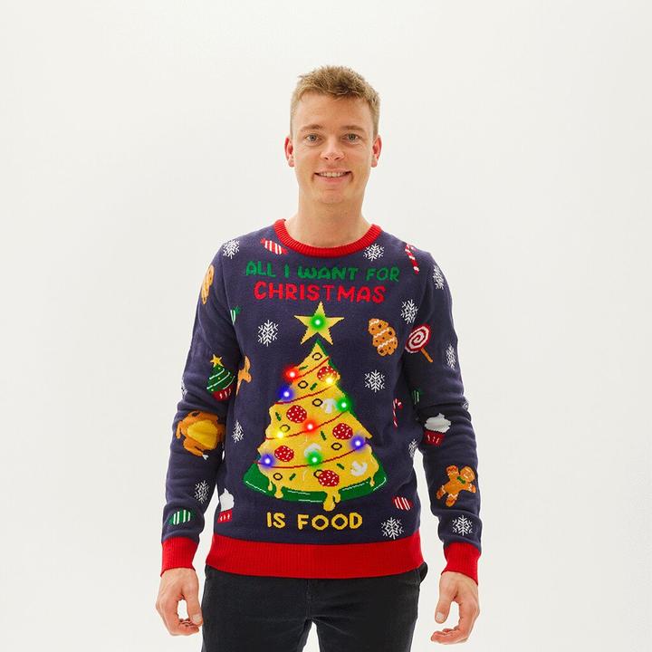 Immagine prodotto Christmas Sweats Tutto quello che voglio per Natale è il cibo a LED (S)