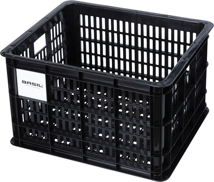 Basil bike box M, 29.5L, plastique recyclé, noir (29.50 l)