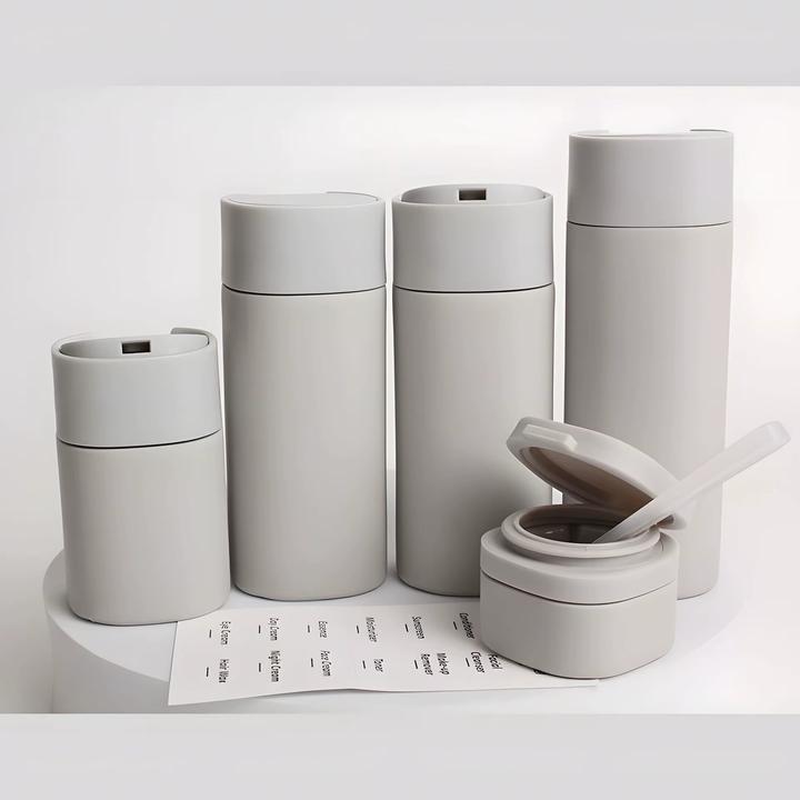 Immagine prodotto Swissdetector Set di flaconi cosmetici di lusso - Grigio (Sacchi liquidi)