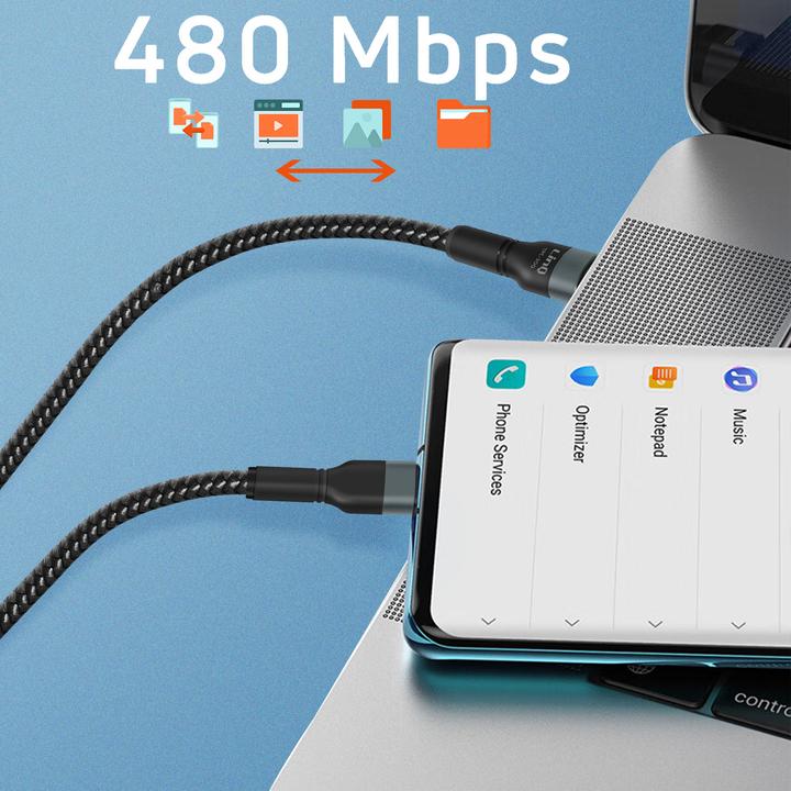 Actual product image LinQ TPC-300 cable (3 m, USB 3.2 Gen 1, 60 W)