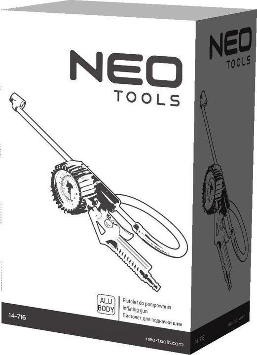 Produktbild Neo Aufblasbare Pistole mit Manometer Ø 63 mm, langes Ende