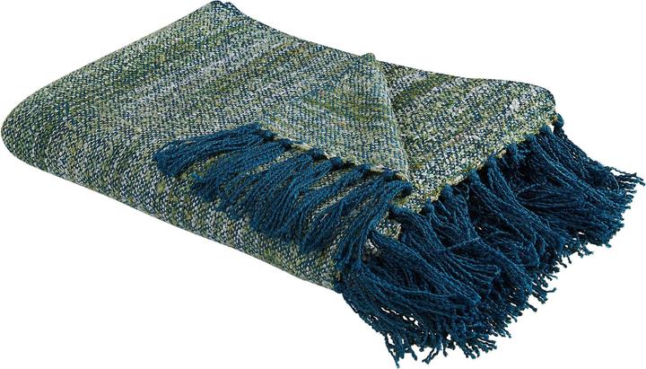 Productafbeelding Beliani Deken blauw/groen 130 x 170 cm PAIRE (170 x 130 cm)